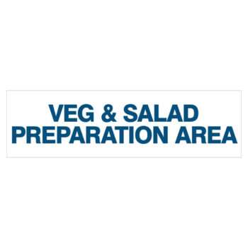veg & salad preparation area sign, commercial kitchen sign, hospitality signs - cheap safety signs by savvy signs