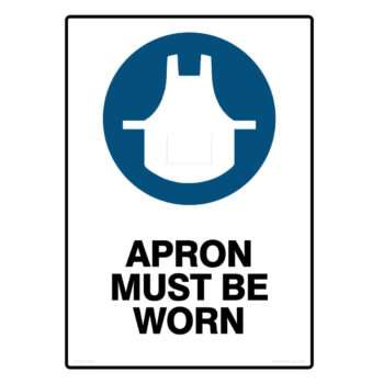 Mandatory Apron Must Be Worn sign, commercial kitchen signs, hospitality signs - cheap safety signs by savvy signs