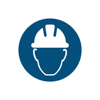 mandatory safety sign, wear hard hat pictogram - cheap safety signs from savvy signs