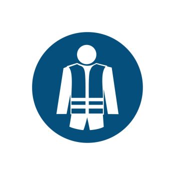 mandatory high visibility vest pictogram safety sign - cheap safety signs from savvy signs
