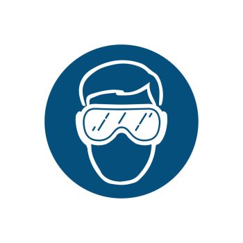 mandatory wear safety glasses pictogram safety sign - cheap safety signs from savvy signs