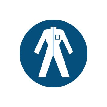 mandatory wear protective clothing pictogram safety sign - cheap safety signs from savvy signs